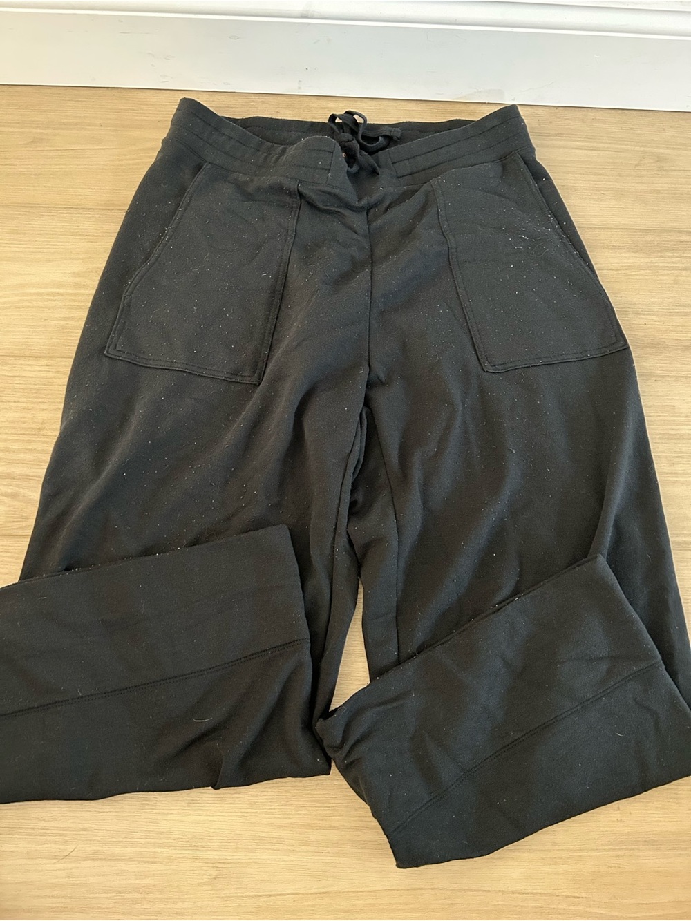 Quince Women Supersoft Fleece Cropped Wide Leg Pants